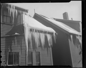 Icicles on houses