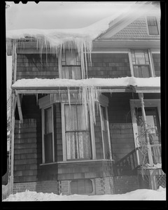 Icicles on houses