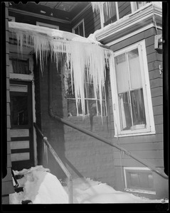 Icicles on houses