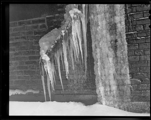 Icicles on houses
