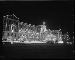 St. Francis' seminary decorated for Christmas, West Andover