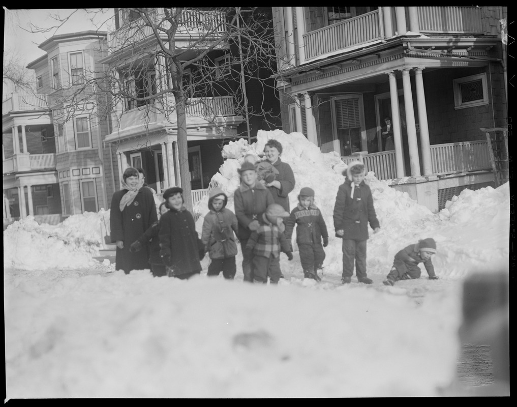 Kids enjoying a snowy day
