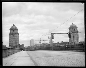 Roadway and towers, Longfellow Bridge