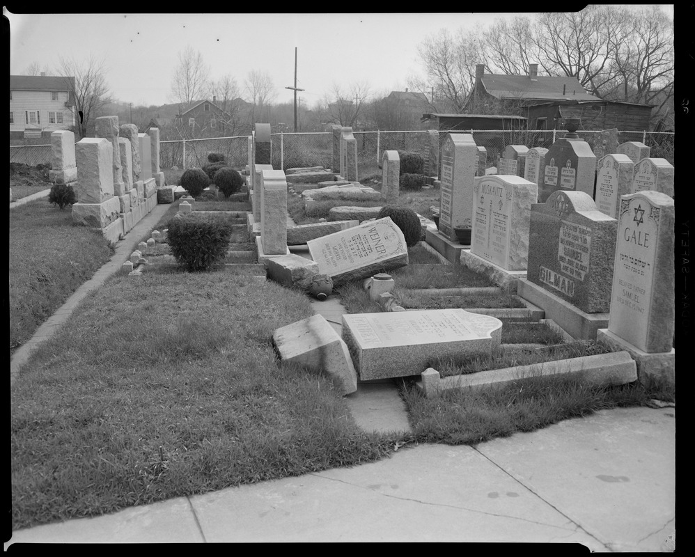 Cemetery Gravestones Knocked Over Digital Commonwealth 