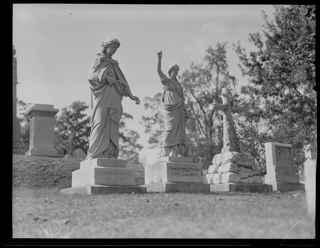 Tombstones, 10, Lucinda B. Crane, 1822-1891, John Steele Tyler, 1796-1876