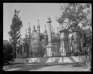 Crematory and fence, Mt. Auburn