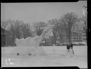 Snow sculpture at Dartmouth College