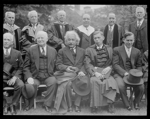 Harvard graduation: Albert Einstein, Pres. Lowell, etc.