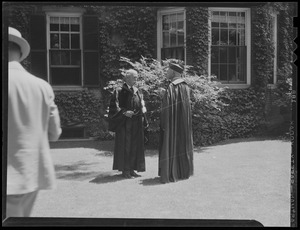 A. Lawrence Lowell and Cardinal O'Connell speak at Harvard graduation
