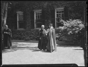 A. Lawrence Lowell and Cardinal O'Connell speak at Harvard graduation
