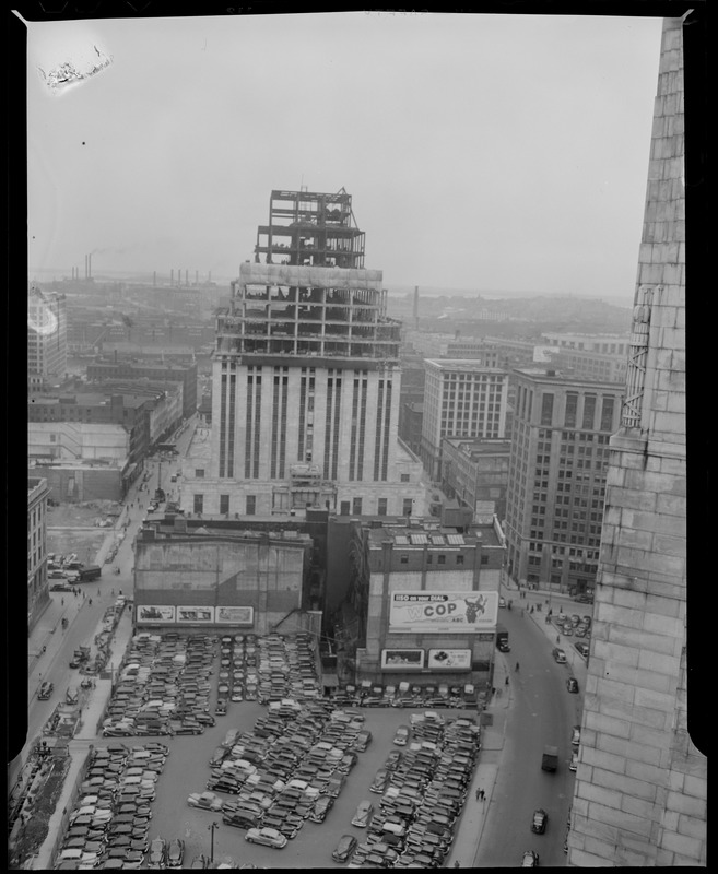 The New England Telephone Company building under construction