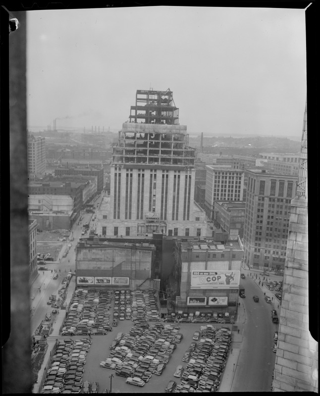The New England Telephone Company building under construction