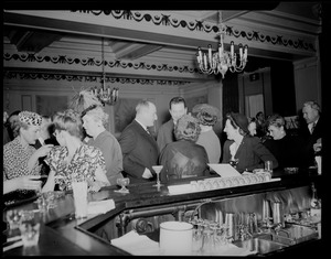 Guests at the bar during Carter Hotels event at Hotel Avery