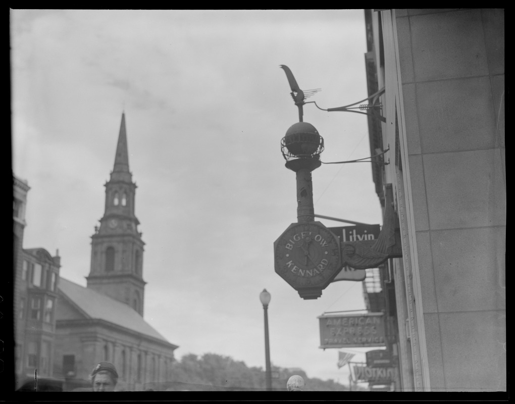 Sign for Bigelow Kennard on Boylston St.