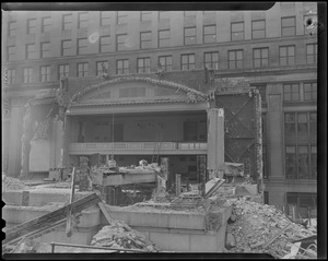 Demolition: possibly theater, near Boylston and Clarendon