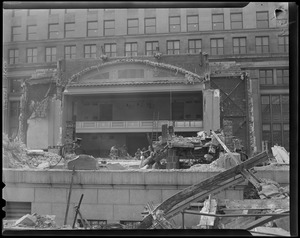 Demolition: possibly theater, near Boylston Street and Clarendon