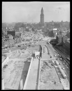Construction of Central Artery, Haymarket Square
