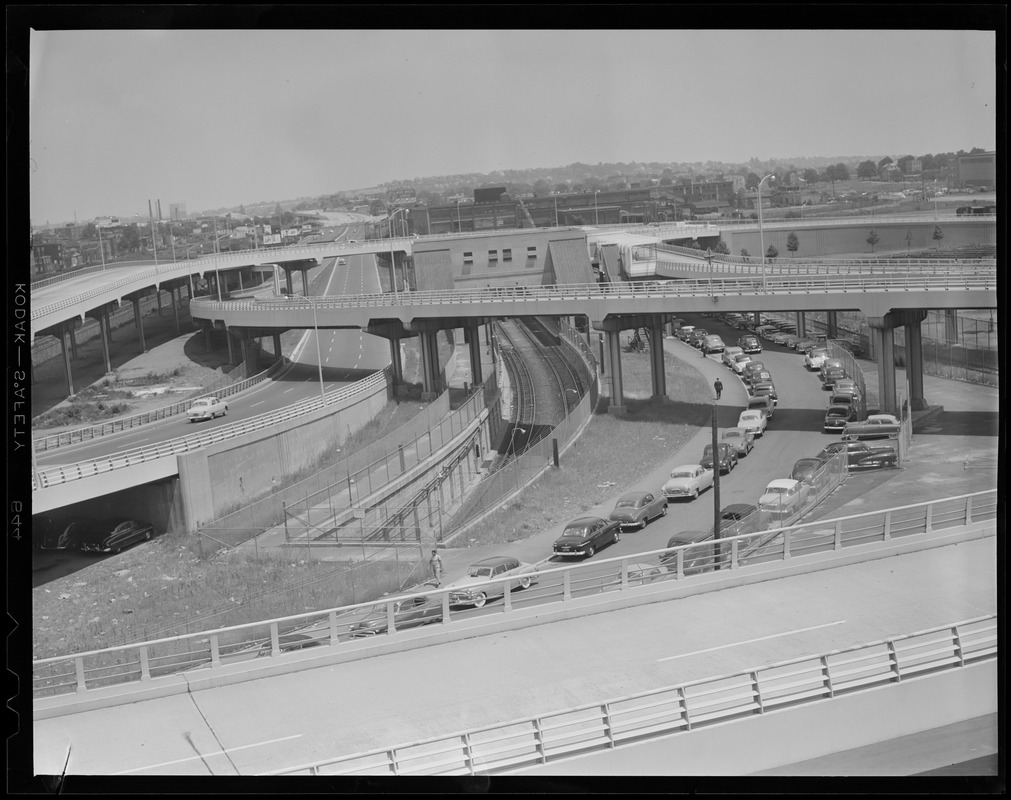 New overpass, aerial view of construction