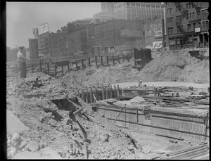 Up and down panorama of underpass at Dewey Square