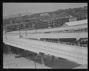 New overpass, aerial view of construction