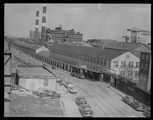 New overpass, City Square - Charlestown, North Station, Chelsea St., (?) location, Herbie's Luncheonette