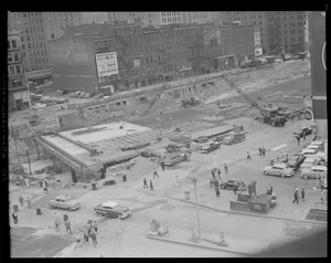 Dewey Square from 5th floor of South Station looking toward Custom House Tower, building the underpass