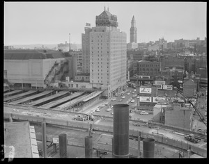 Central Artery ramp goes up, Boston Garden - North Station