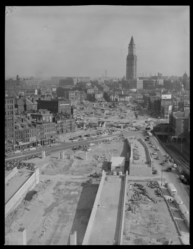 Central Artery construction, near North Washington St. looking southeast - Digital Commonwealth