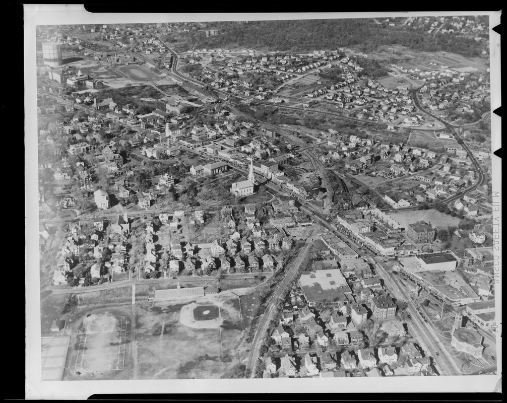 Aerial photo of Boston area - Digital Commonwealth