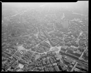 Aerial view of downtown Boston
