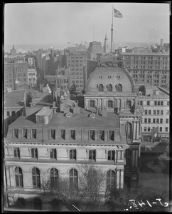 Boston 'old' City Hall - skyline - looking south to Post Office Square