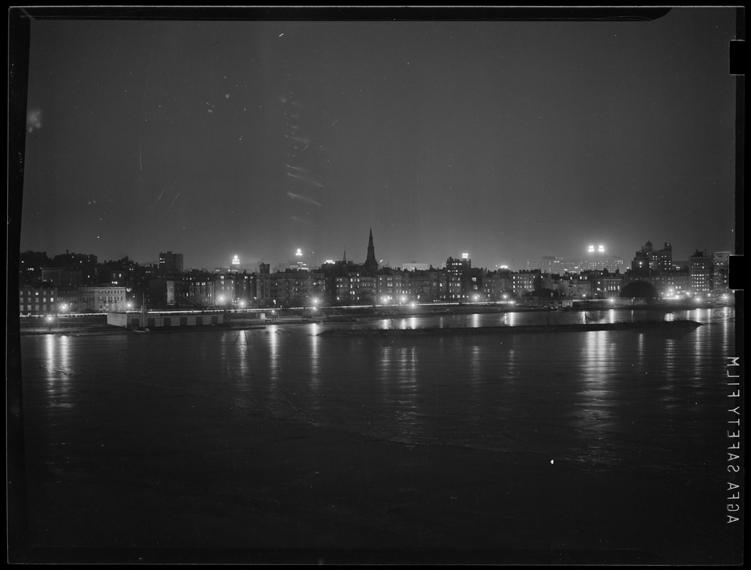 Across the Charles River, Esplanade, Back Bay skyline (at night)