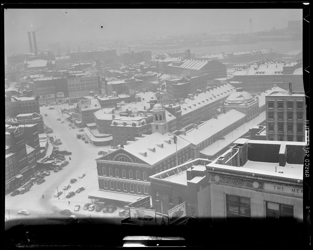 View from Ames Building of Faneuil Hall & Quincy Market