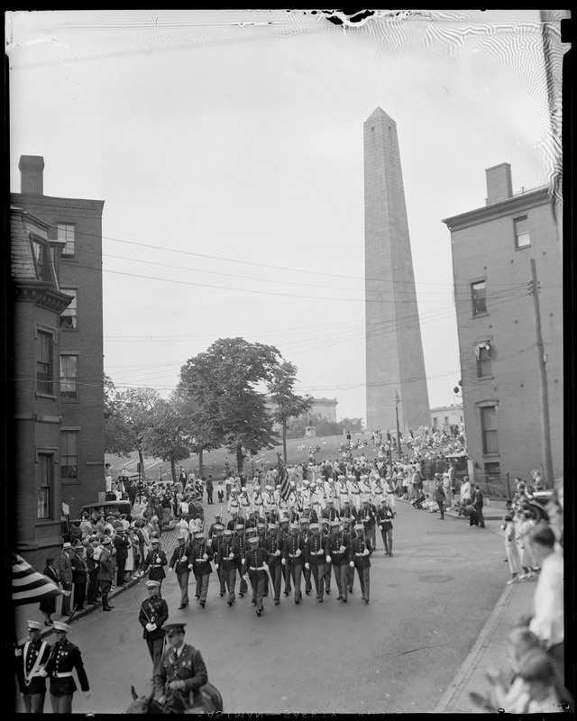 Parade near Bunker Hill Monument in Charlestown, Winthrop St.