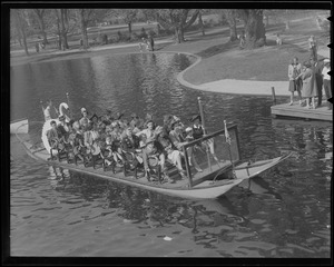 Swan Boats in Garden Pond