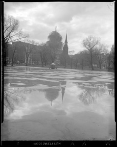 Public Garden: Hancock Building (1st) under construction