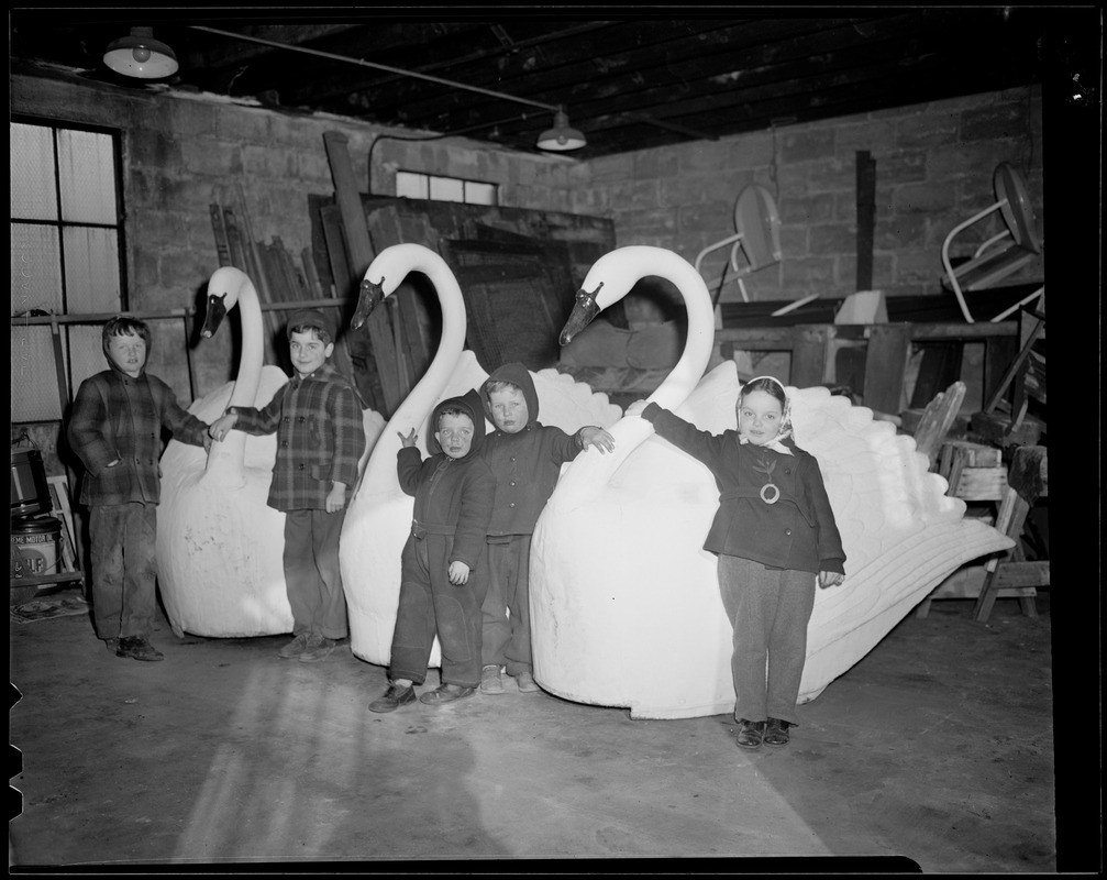 Kids visit Swan Boat workshop in Brighton