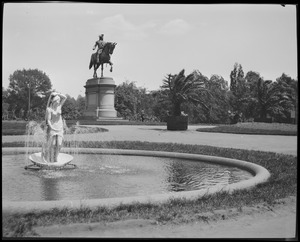 Fountain and Washington Statue, Public Garden