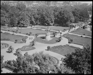 Birdseye view of Public Garden from Arlington St.