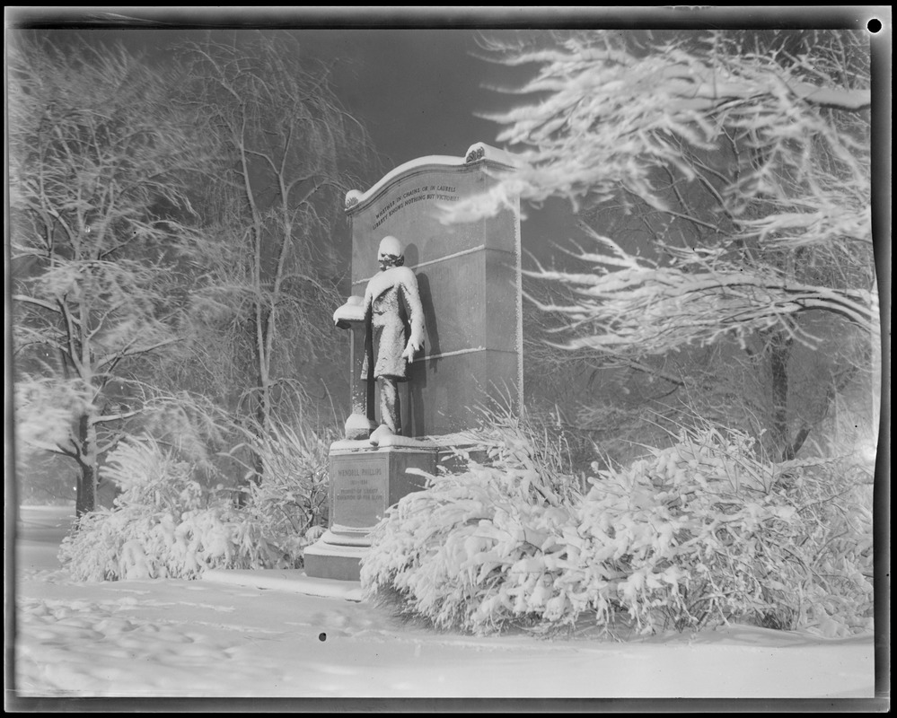 Snow scenes at night, Public Garden