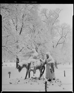 Boston Common: Before a snow storm, after a snow storm