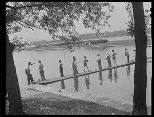 Boys fishing on Esplanade, Charles River