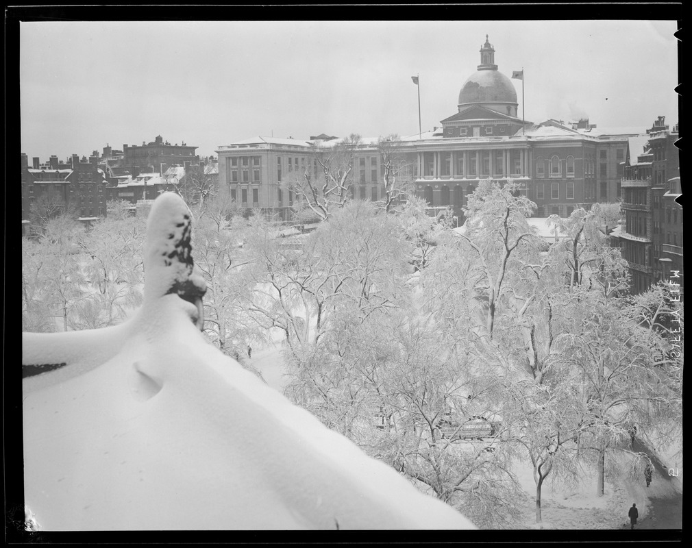 State House and Common, in the snow