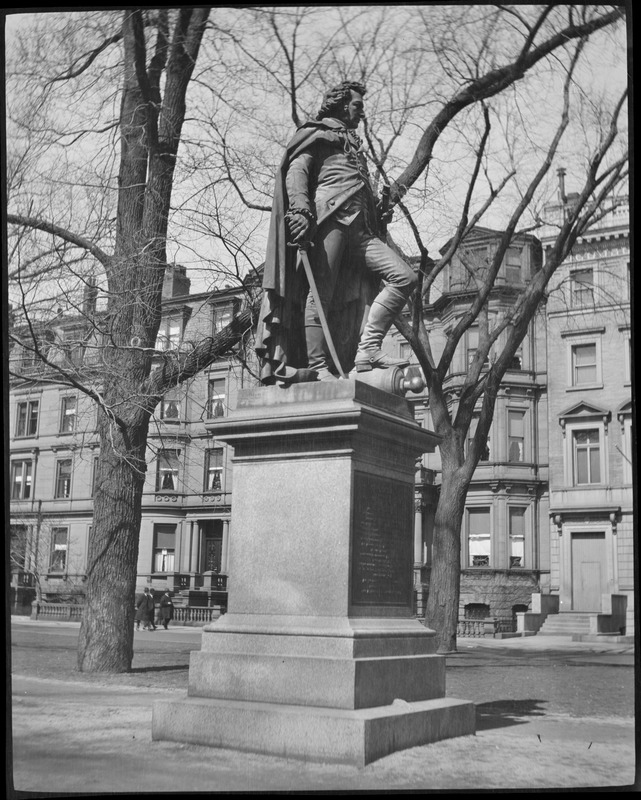 Statue of John Glover on Commonwealth Ave.
