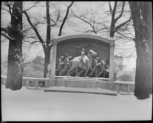 Shaw Memorial in snow