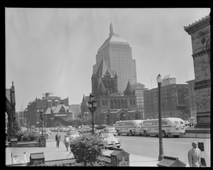 Copley Square toward Trinity Church from New Old South Church