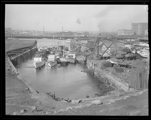 Innermost end of Reserve Channel, South Boston, near "L" St. Bridge