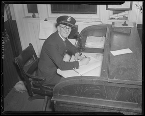 J.W. Fife, chief of Navy Yard Police, at his desk