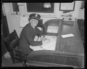 J.W. Fife, chief of Navy Yard Police, at his desk