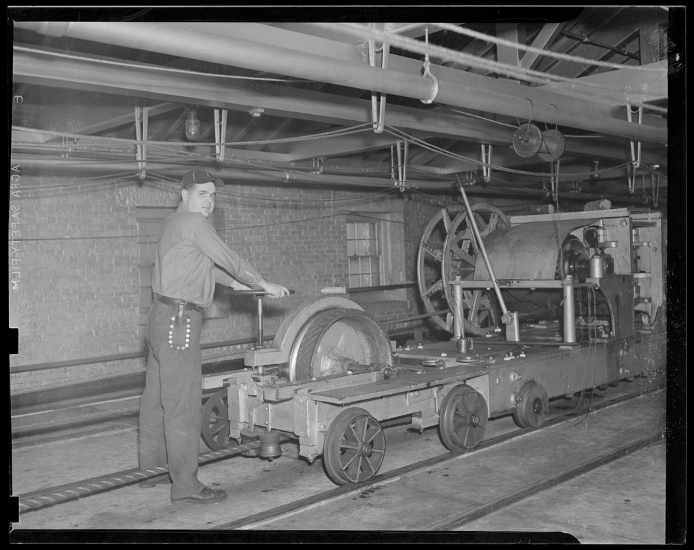 Charlestown Navy Yard, John Driscoll, running the rope laying machine